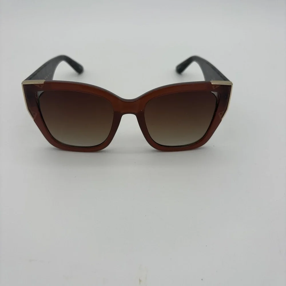 Bethenny Sunglasses Womens‎ One Size Brown Tortoise Oversized Square Gradient